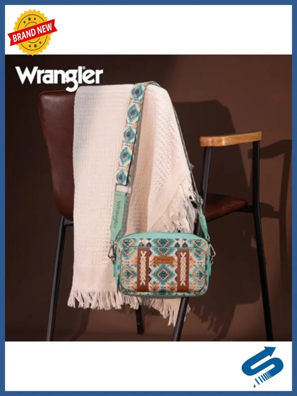 Large Multi-Pocket Crossbody Bag with Detachable Strap